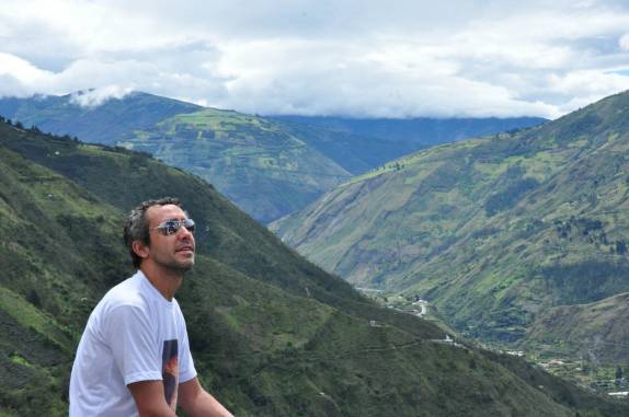 Admirando a região de Baños, no Equador